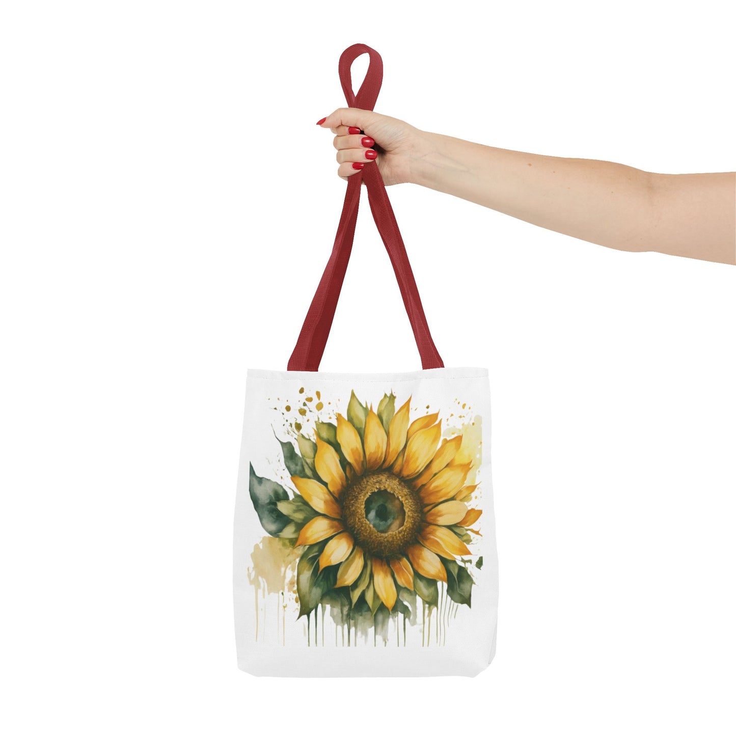 Sunflower Motivational Tote Bag - Stay Focus On The Positive, Eco-Friendly Carryall, Floral Shopping Bag, Gift for Friends, Summer Essential