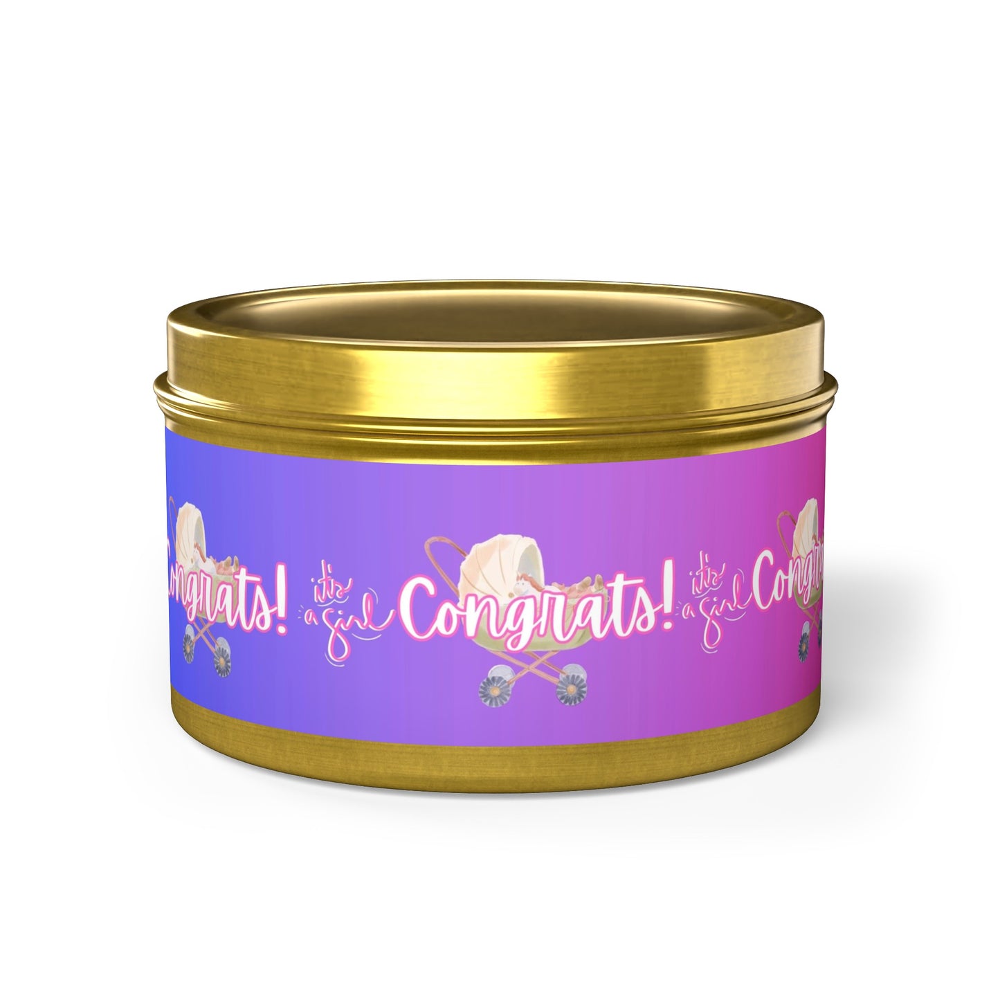 "Welcome to the World" - A Collection of Girl Baby Candles! Tin Candles