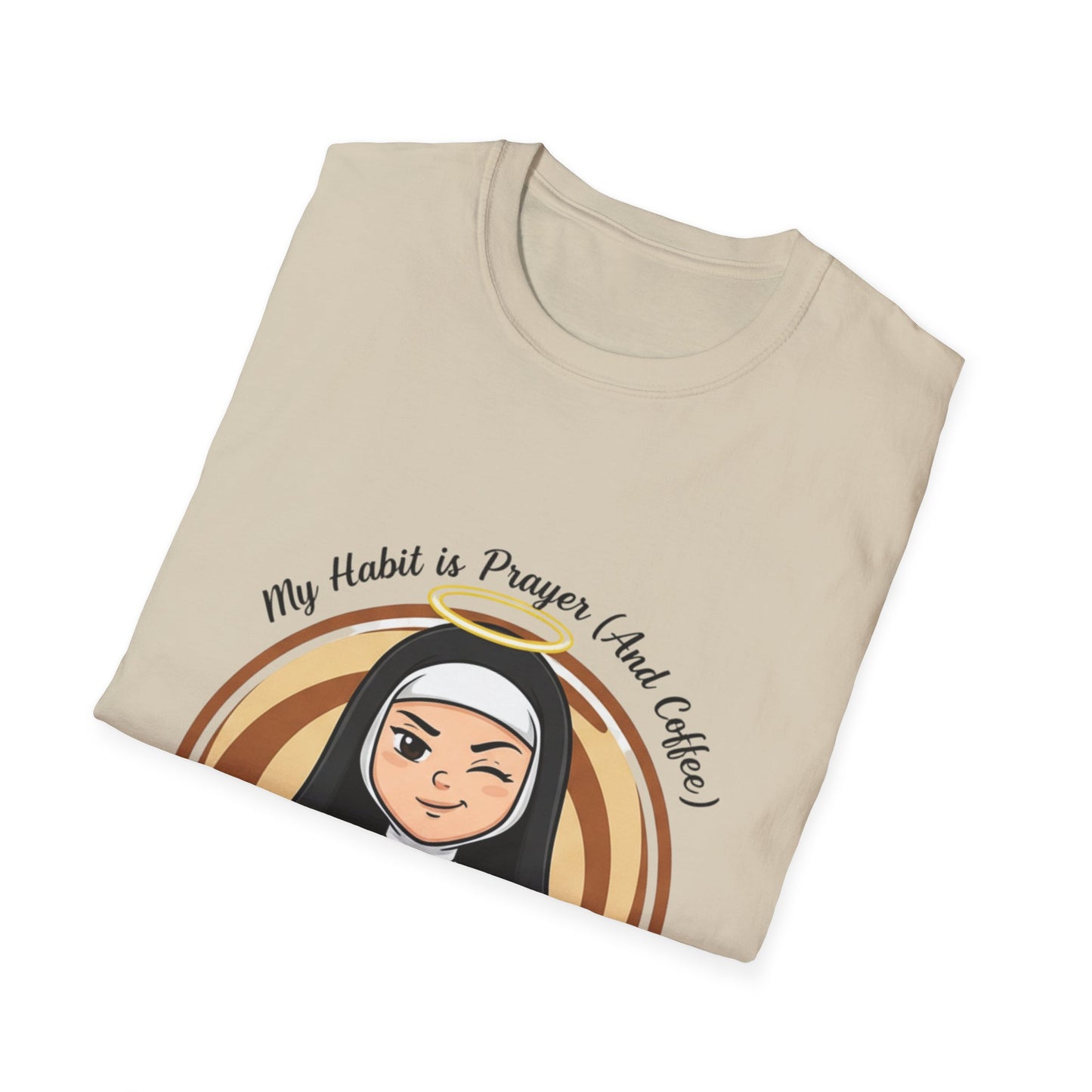 Coffee Lover's Prayer T-Shirt, Funny Nun Shirt, Faith & Humor Tee