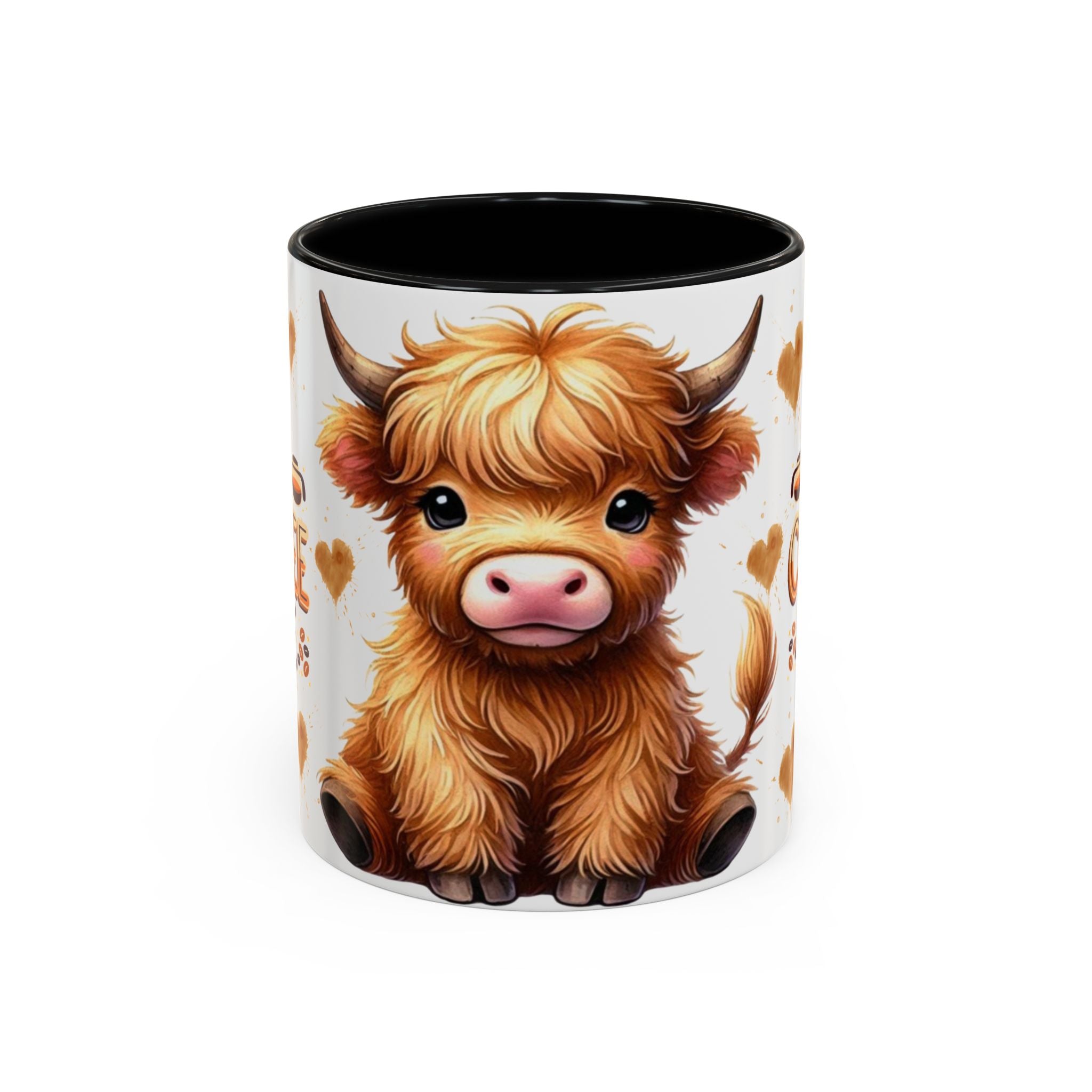 Cute Highland Cow It's Coffee Time Mug | Accent Coffee Mug