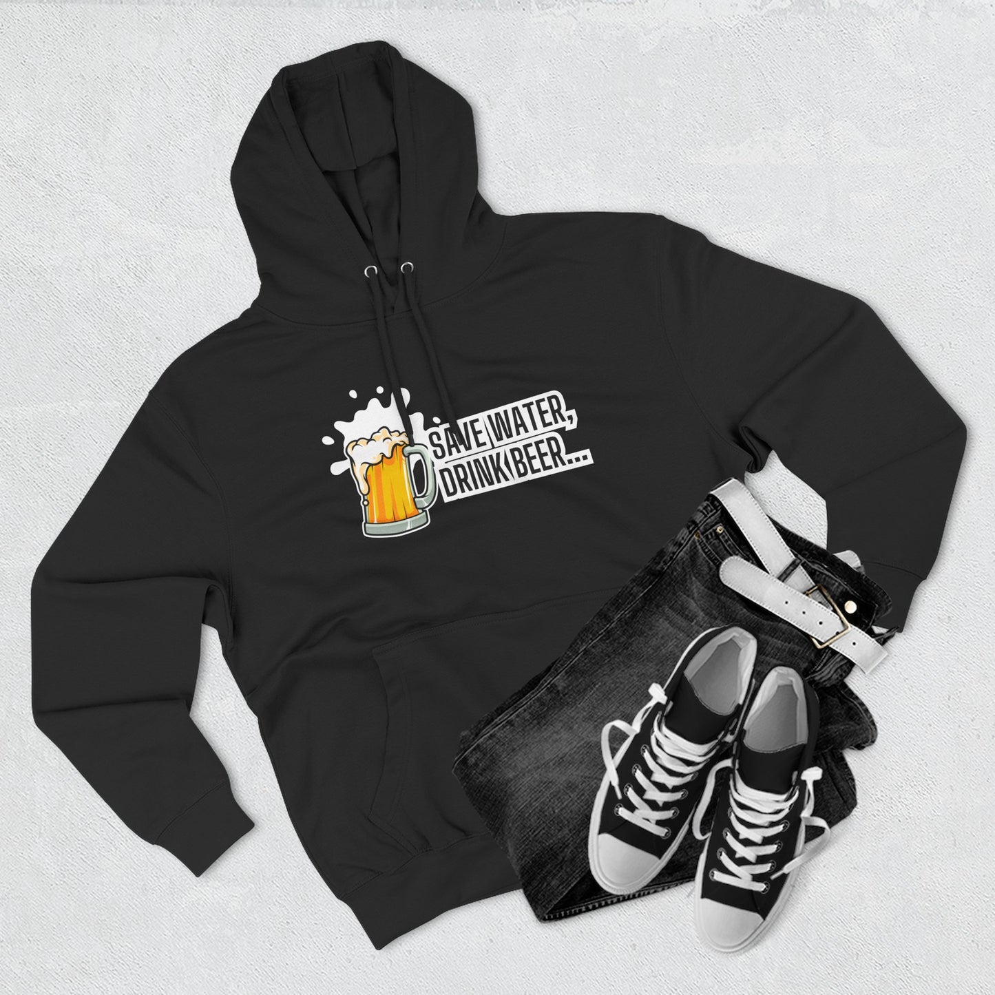 Save Water Drink Beer Hoodie – Funny Beer Graphic Pullover for Brewers & Party Lovers
