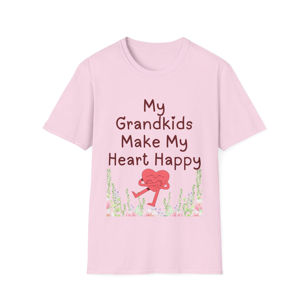 Hearts Full, Smiles Wide: New "My Grandkids Make My Heart Happy" Tees! Softstyle T-Shirt