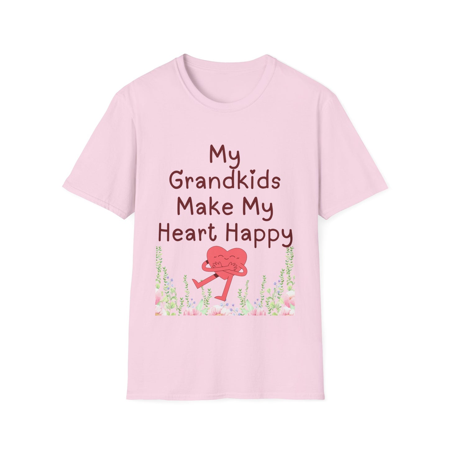 Hearts Full, Smiles Wide: New "My Grandkids Make My Heart Happy" Tees! Softstyle T-Shirt