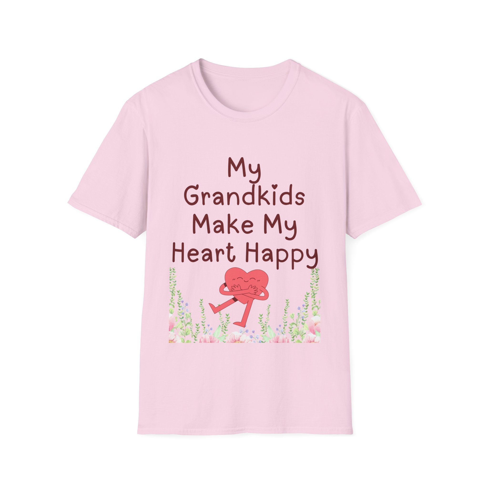 Hearts Full, Smiles Wide: New "My Grandkids Make My Heart Happy" Tees! Softstyle T-Shirt