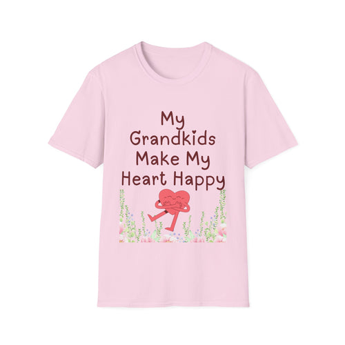 Hearts Full, Smiles Wide: New "My Grandkids Make My Heart Happy" Tees! Softstyle T-Shirt