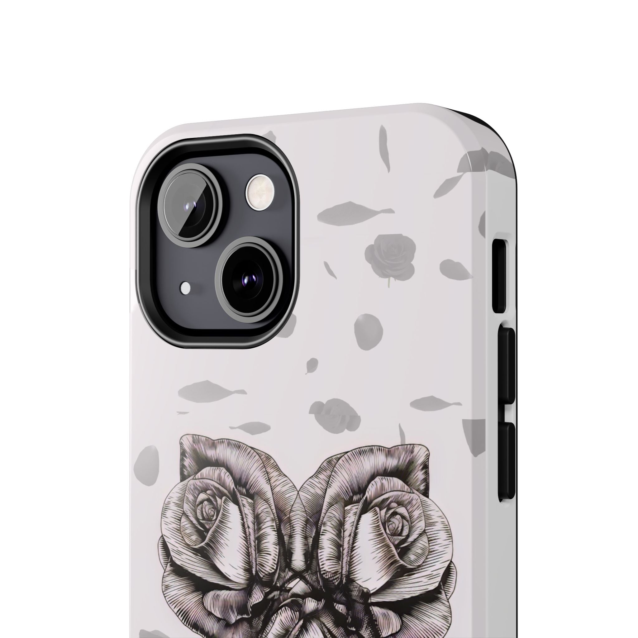 IPhone Phone Case Artistic Floral Tough Phone Cases - Heart Rose Design