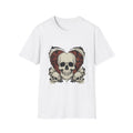 Skull Heart Graphic Tee - Edgy Unisex T-Shirt for Halloween, Gothic Style, Alternative Fashion, Gift for Her/Him