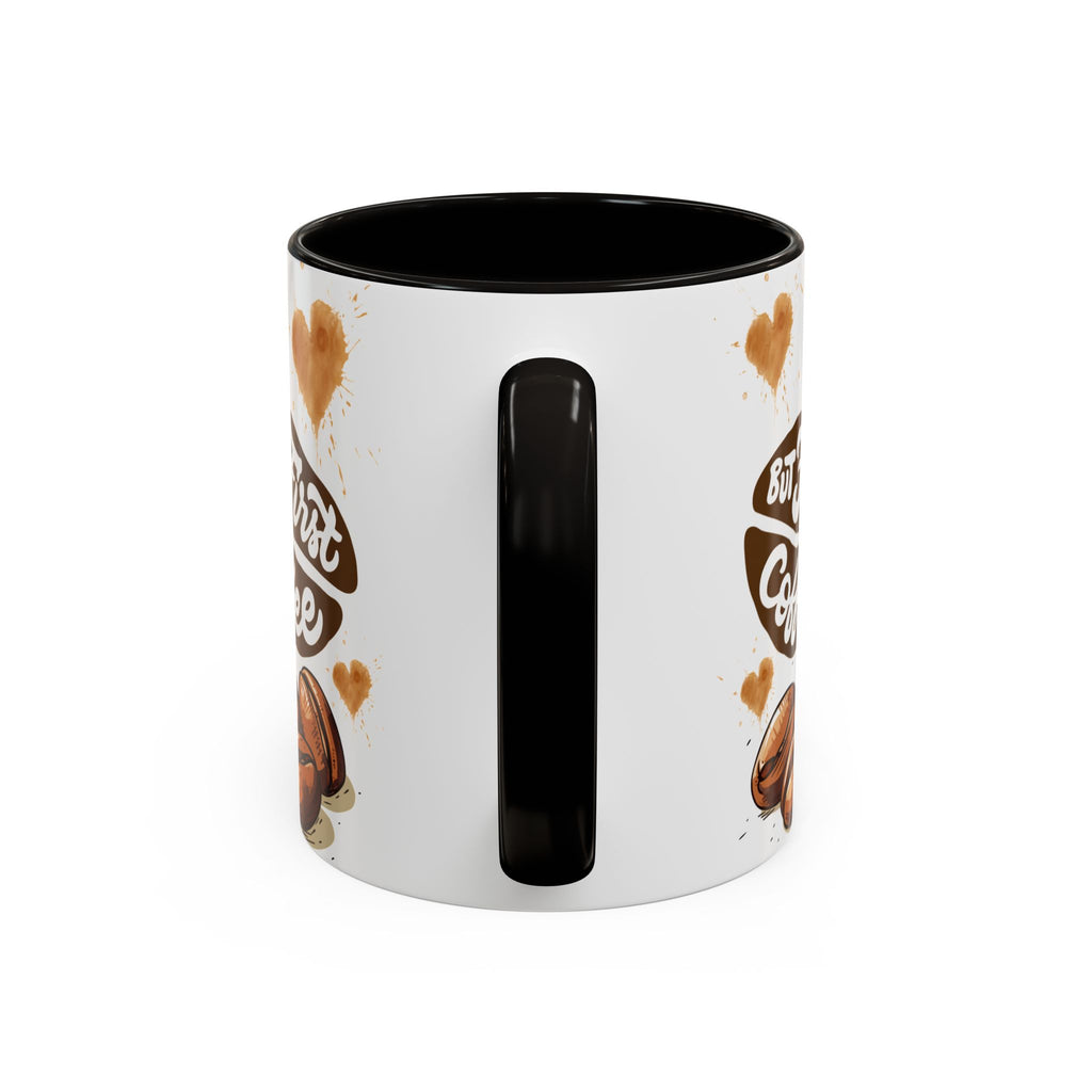 Cute Highland Cow Coffee Mug — "But First Coffee" Colorful Ceramic Mug (11oz/15oz)