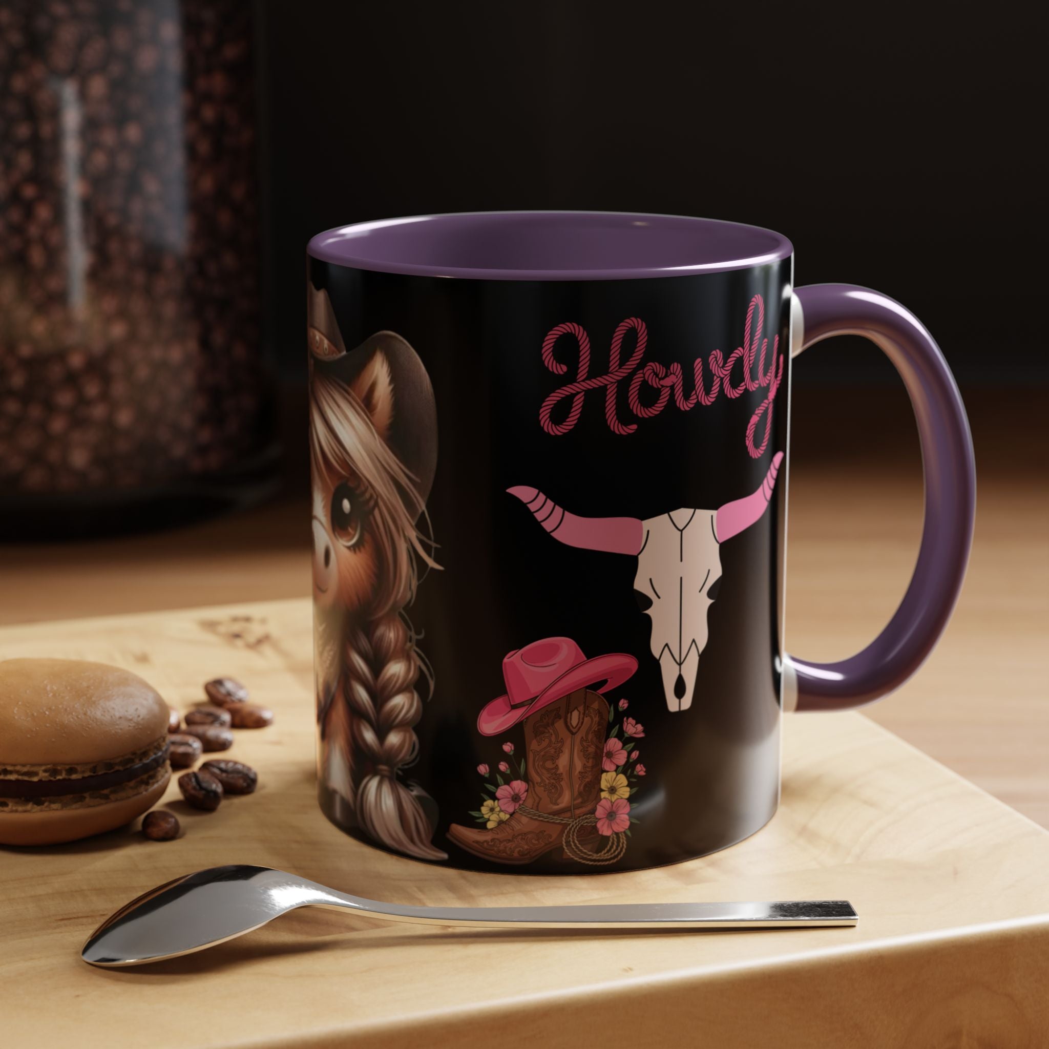Cowgirl Coffee Mug — Howdy Pink Western Accent Mug (11/15oz)