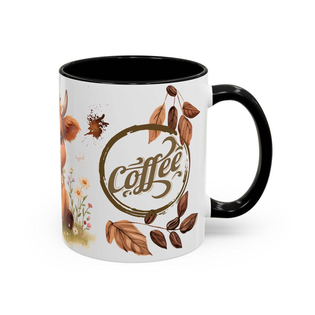 Floral Baby Cow Coffee Mug | Accent Coffee Mug 11oz 15oz