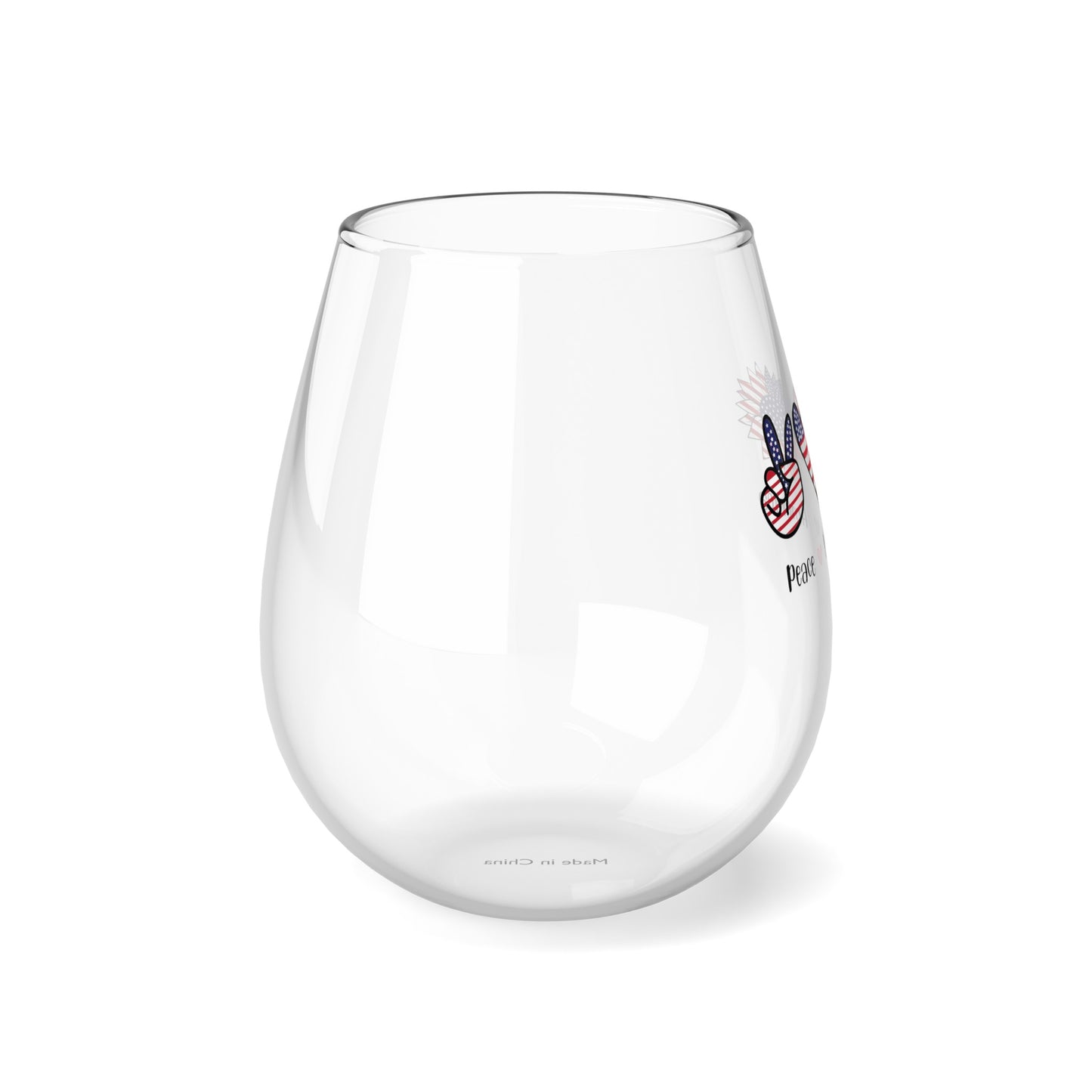 Patriotic Party Sips: Fourth of July Stemless Wine Glass, 11.75oz