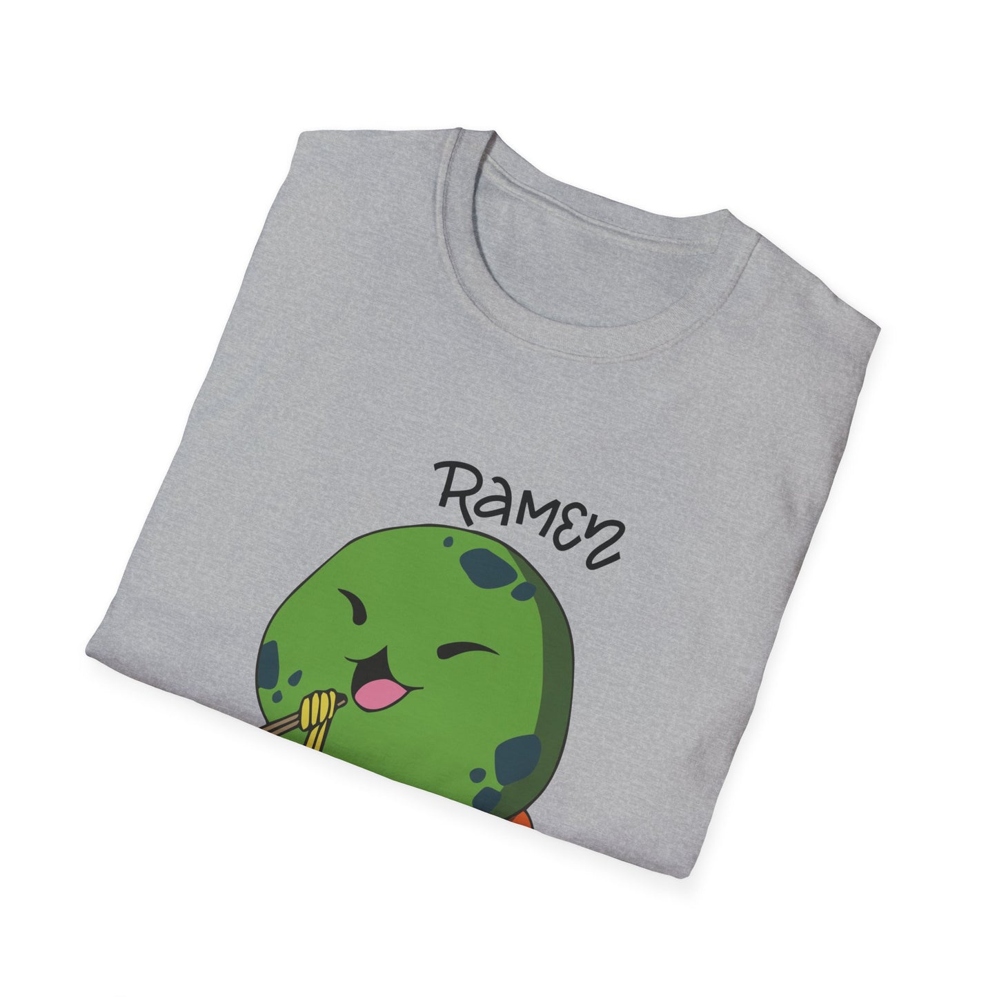 Cute Ramen Turtle T-Shirt, Unisex Graphic Tee, Fun Food Lover Shirt, Perfect for Anime Fans, Casual Wear, Gift