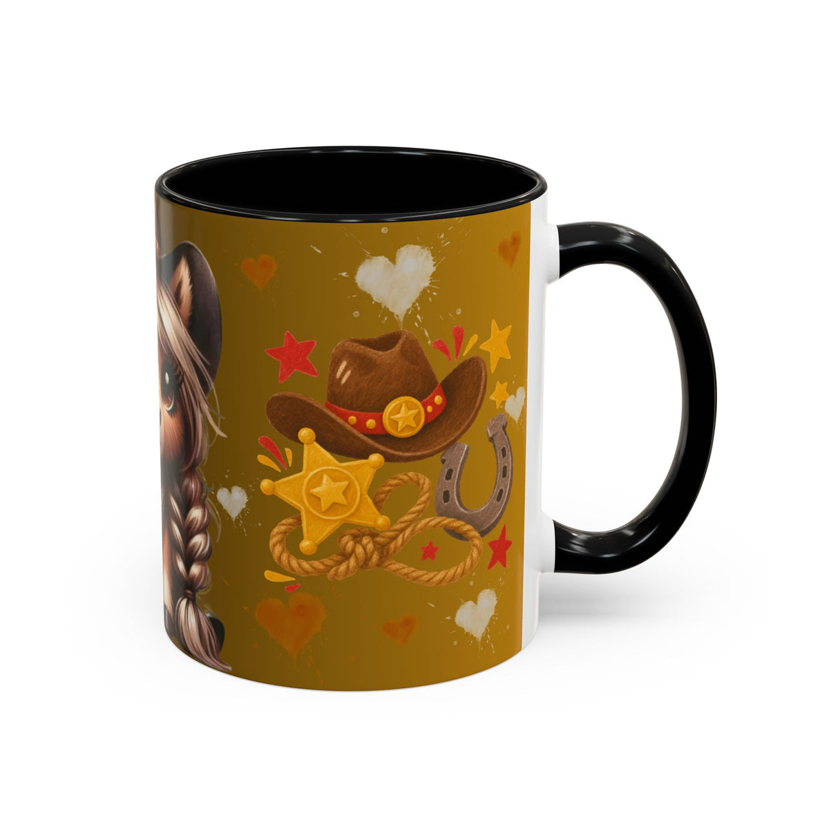 Cowgirl Pony Mug | Accent Coffee Mug 11oz 15oz, Western Cute Horse Design
