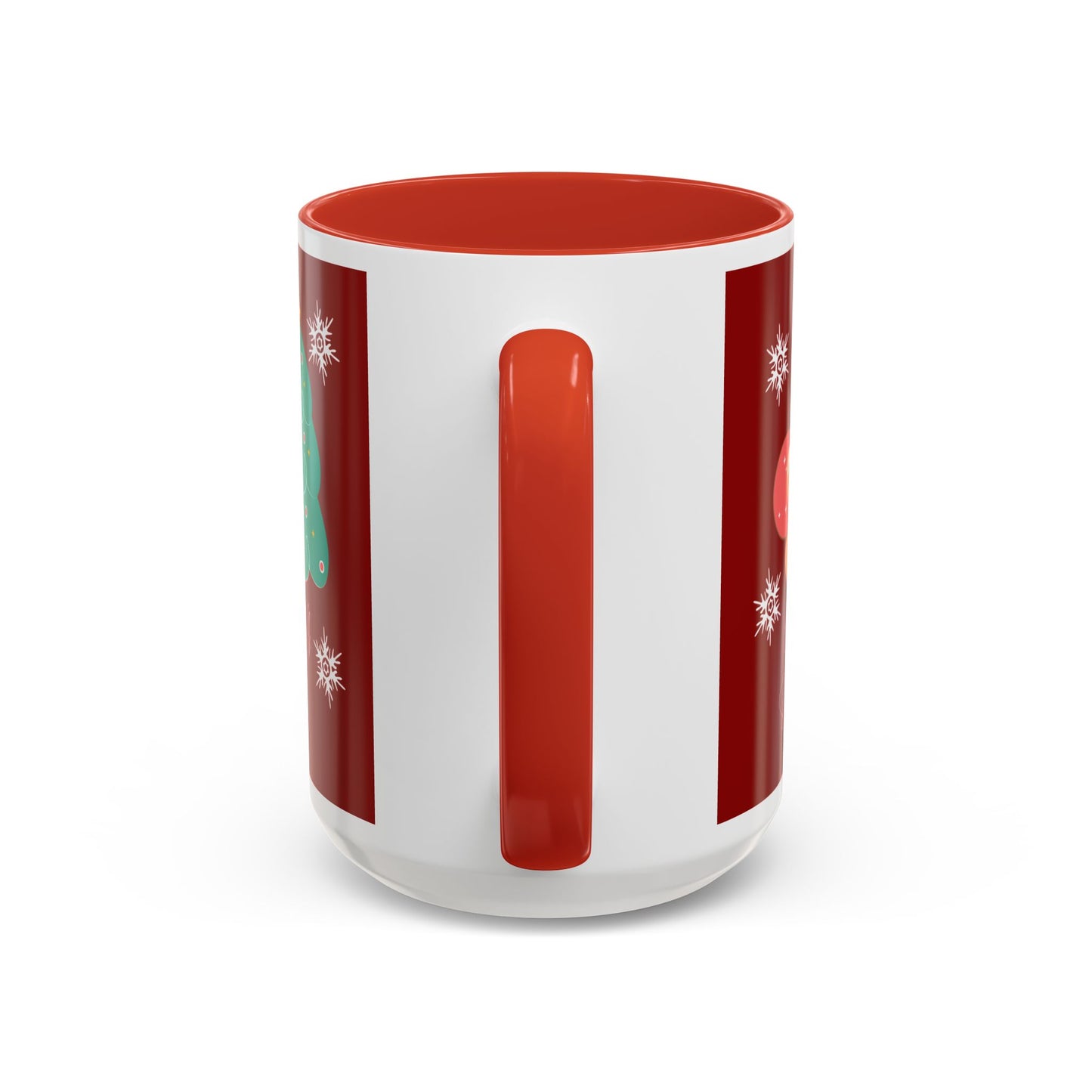 Christmas Cookie & Milk Accent Mug — Holiday Gingerbread Tree Design (11/15oz)