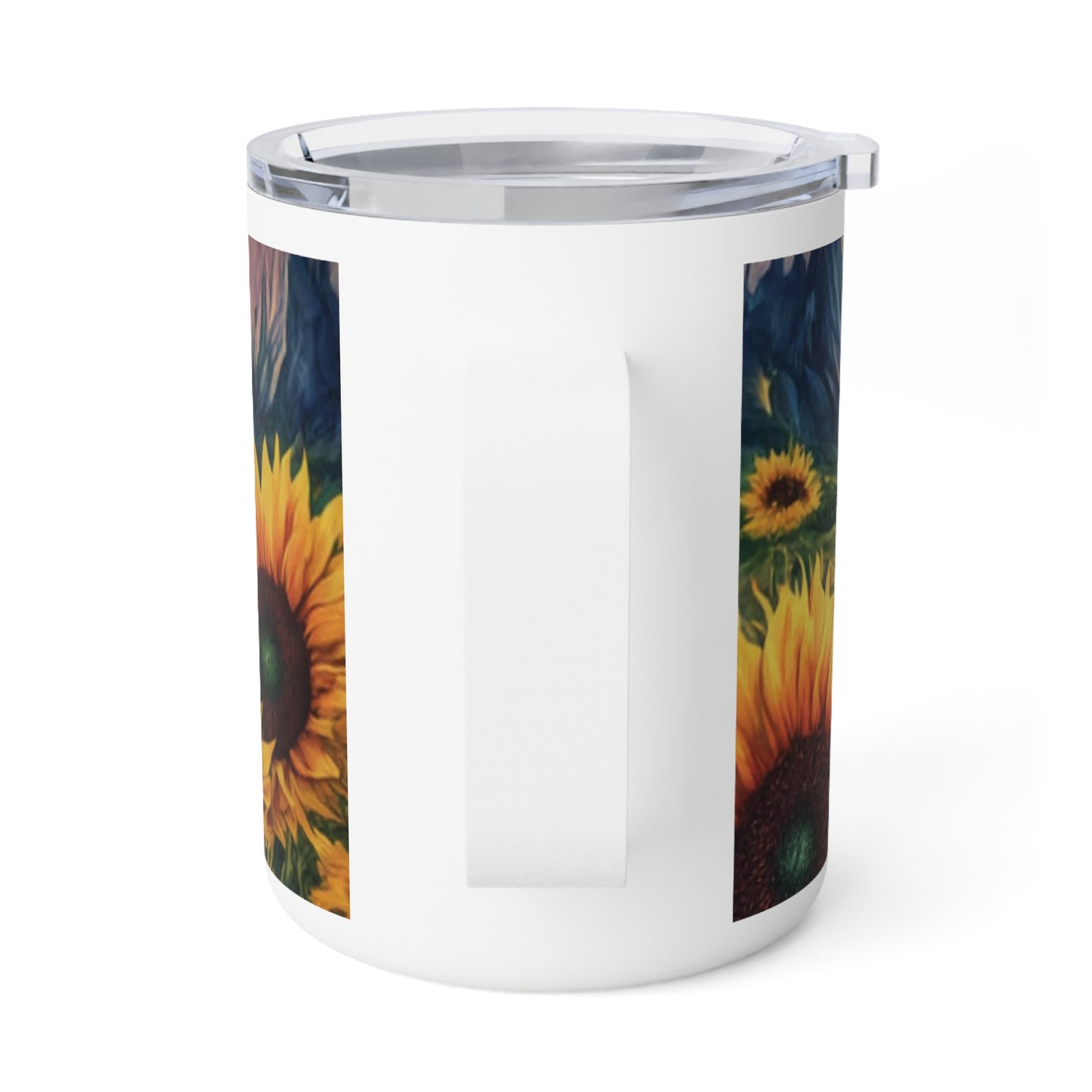 Sip in style anywhere with our Sunflower Insulated Coffee Mug, 10oz