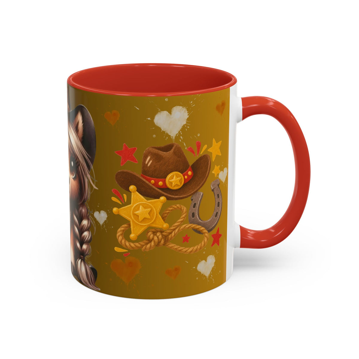 Cowgirl Pony Mug | Accent Coffee Mug 11oz 15oz, Western Cute Horse Design