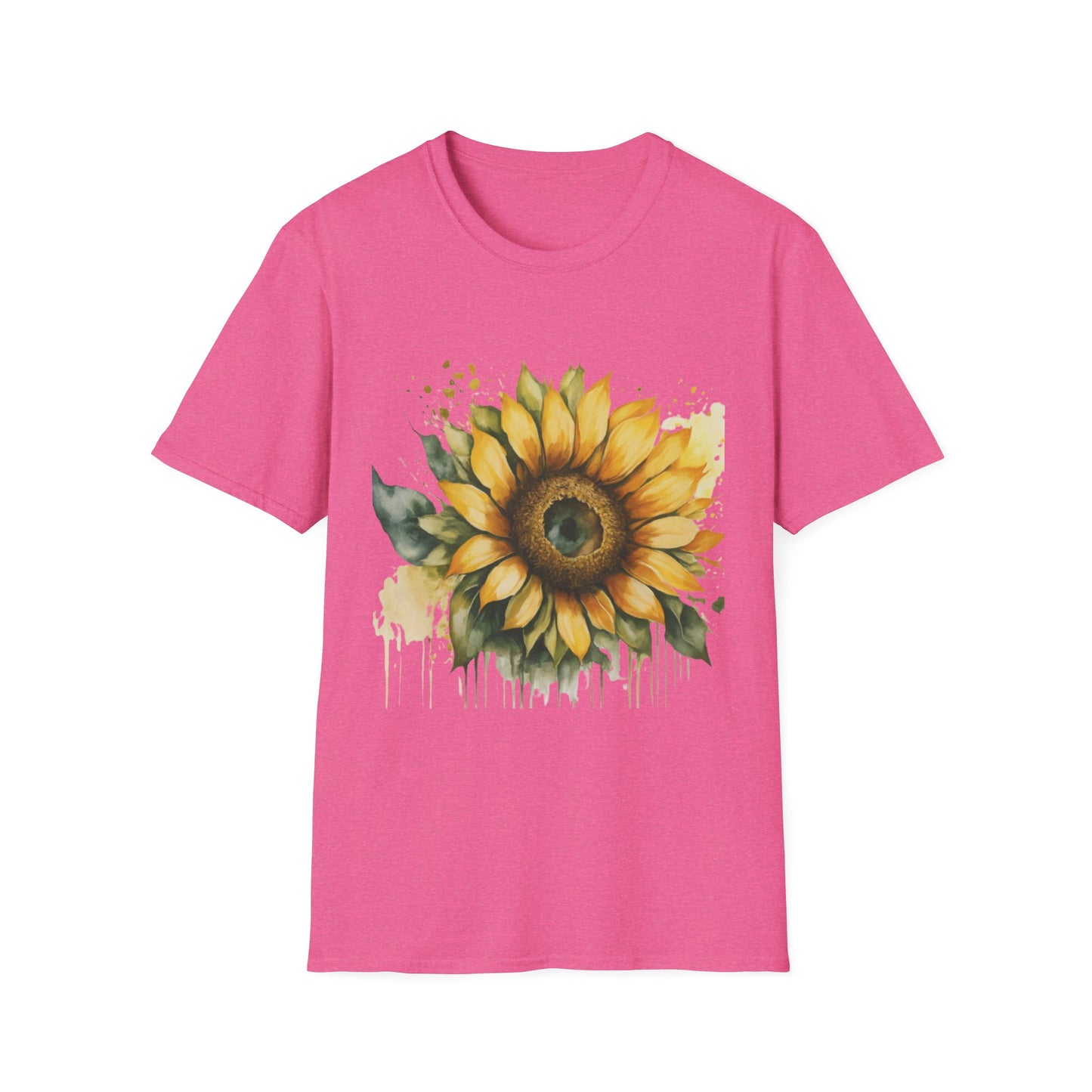 Sunflower Unisex Softstyle T-Shirt | Floral Tee for Nature Lovers, Gift for Birthdays, Summer Parties, Garden Events, Eco-Friendly Fashion