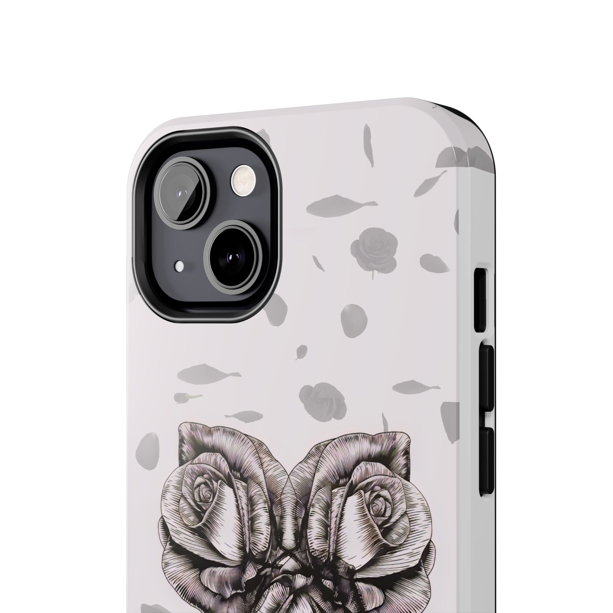 IPhone Phone Case Artistic Floral Tough Phone Cases - Heart Rose Design