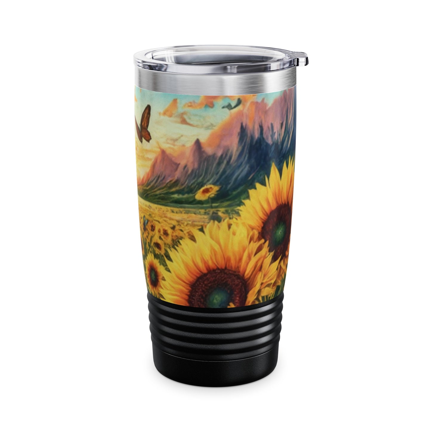 Sunny Days, Hydrated Ways: Sunflower Ringneck Tumbler, 20oz