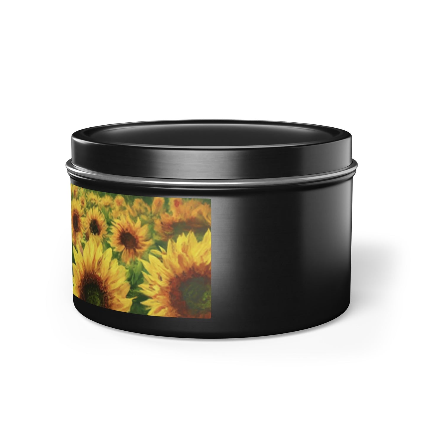 Soothe Your Soul: Sunflower Design Scented Soy Tin Candles