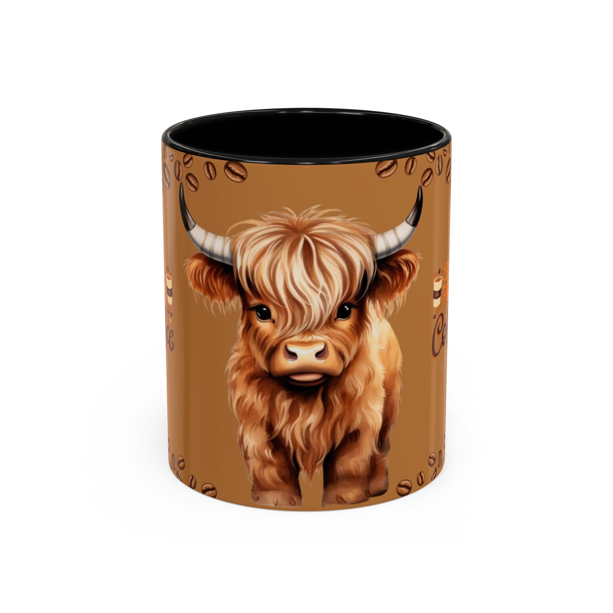 Highland Cow Coffee Mug — 'But First Coffee' Highland Cow Accent Mug (11/15oz)