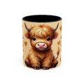 Cute Highland Cow "It's Coffee Time" Mug | Accent Coffee Mug
