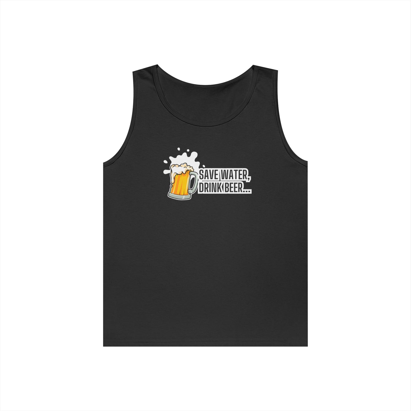 Save Water Drink Beer Tank Top — Funny Beer Mug Graphic Sleeveless Shirt