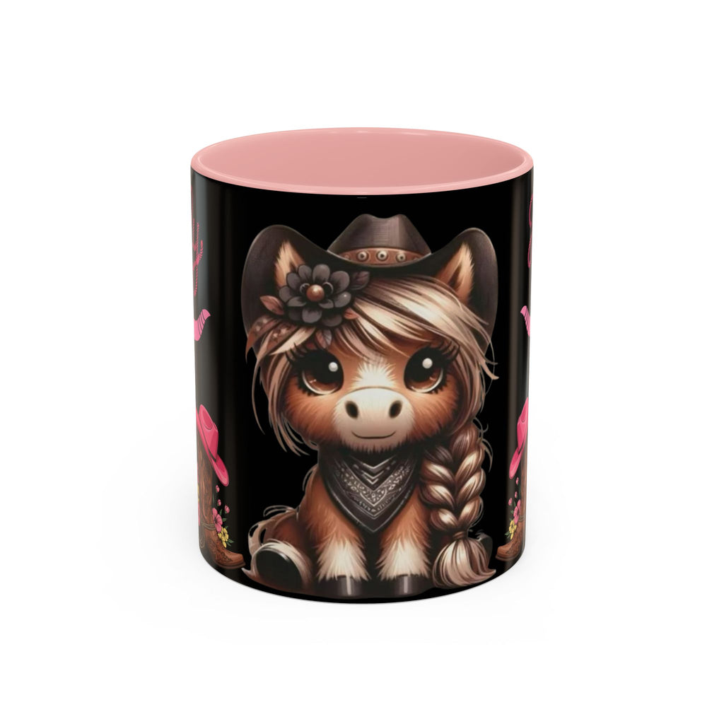 Cowgirl Coffee Mug — Howdy Pink Western Accent Mug (11/15oz)