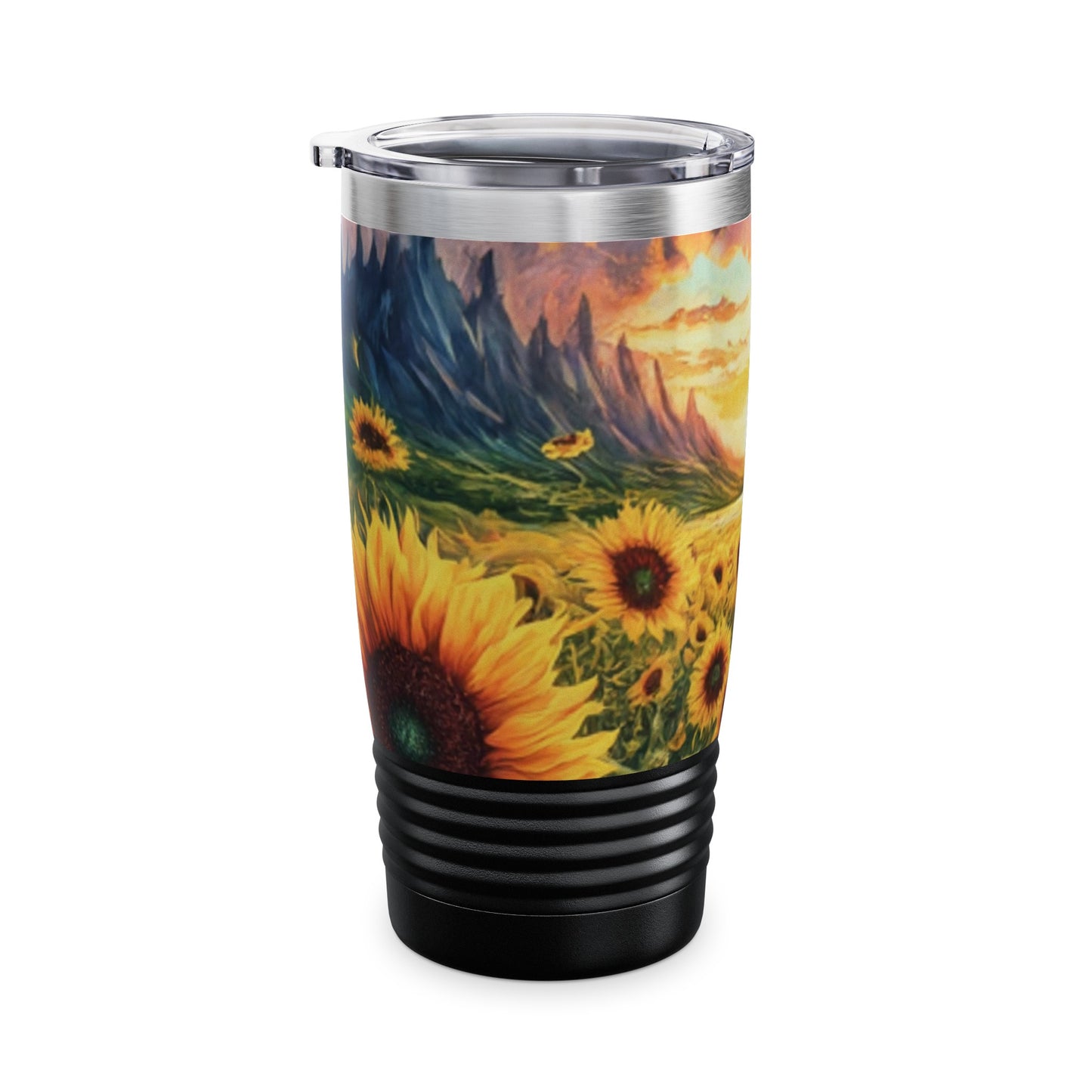 Sunny Days, Hydrated Ways: Sunflower Ringneck Tumbler, 20oz