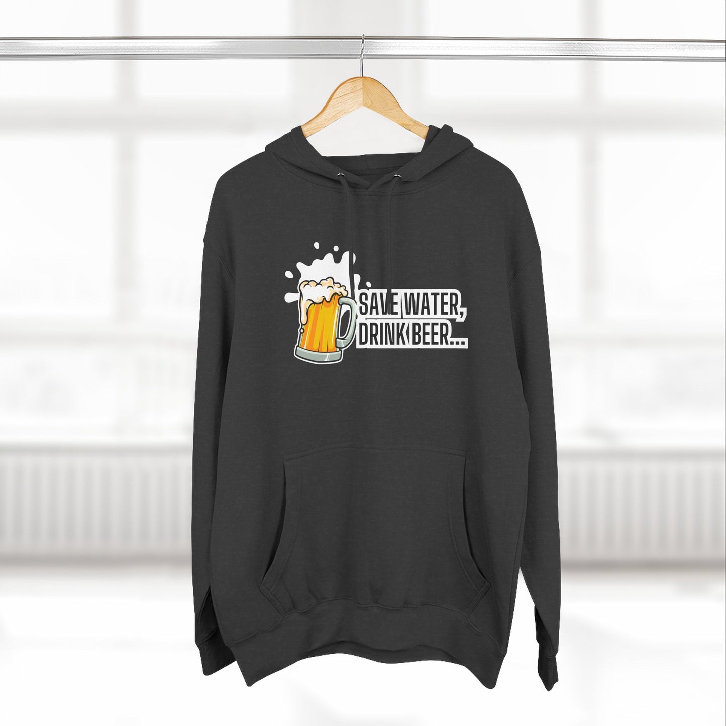 Save Water Drink Beer Hoodie – Funny Beer Graphic Pullover for Brewers & Party Lovers