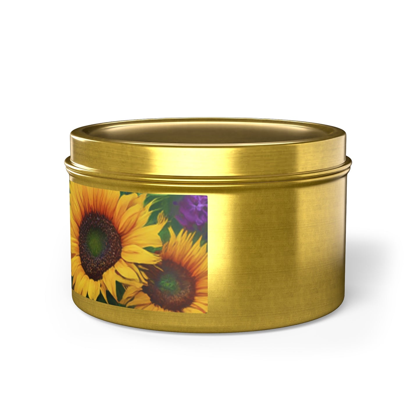 Sunflower Design Soy Wax Blend Tin Candles