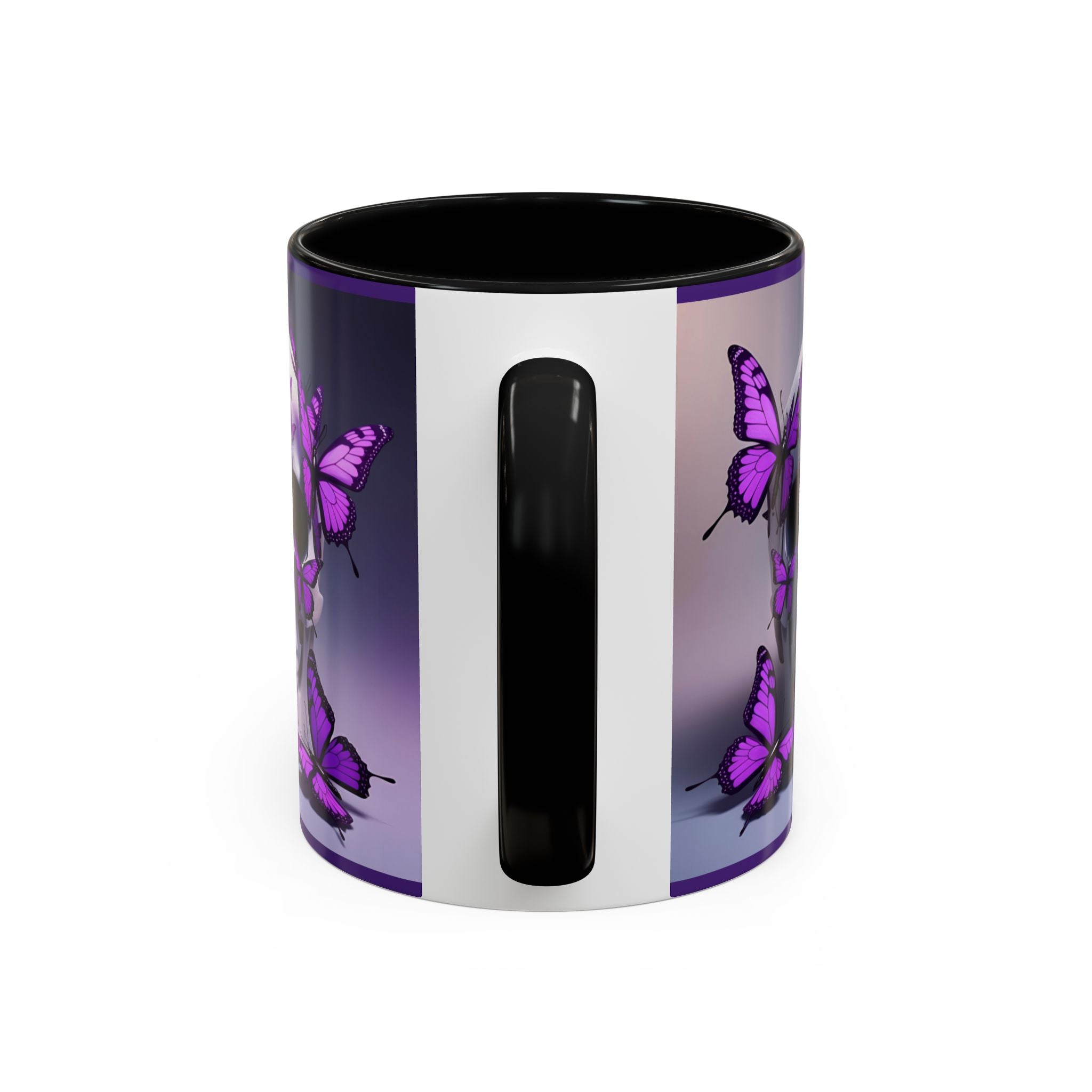 Coffee Mug Gothic Skull Butterfly Accent Design 11/15oz