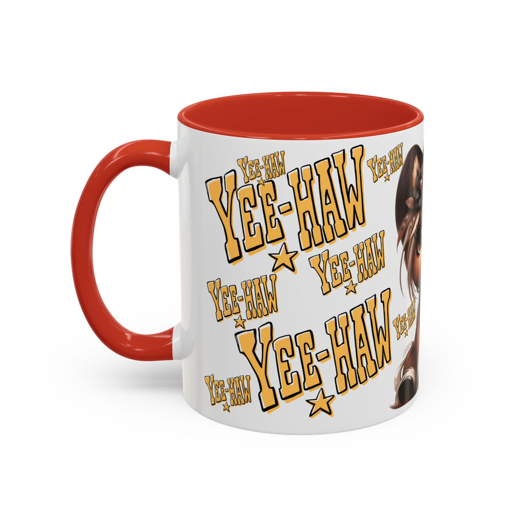 Cowgirl Pony Illustration Mug | Yee-Haw Accent Coffee Mug 11oz/15oz