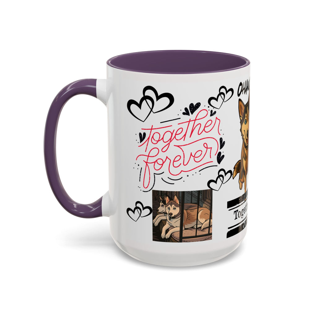 Husky Couple Coffee Mug — “Together Forever” Personalized Pet Lovers Gift