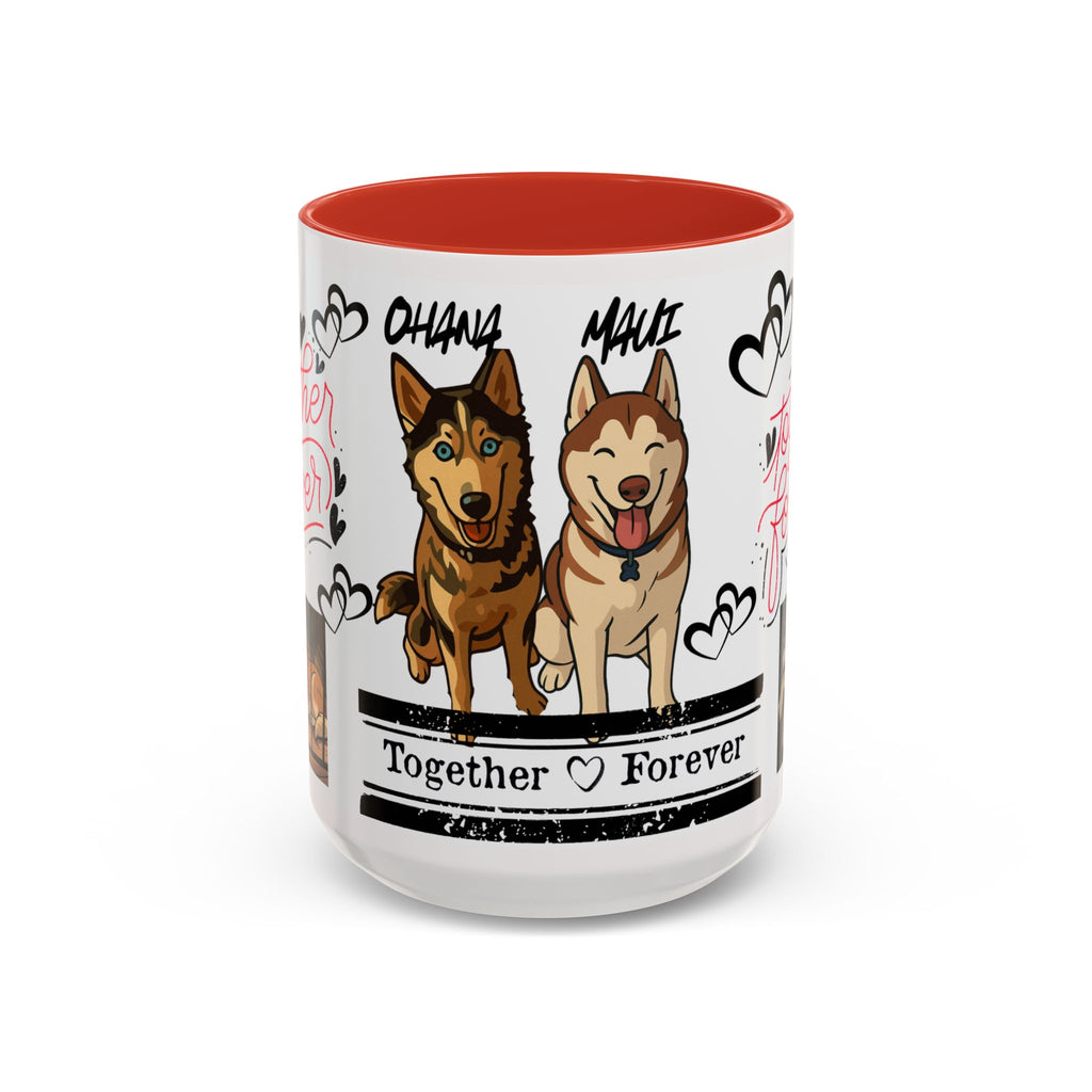Husky Couple Coffee Mug — “Together Forever” Personalized Pet Lovers Gift