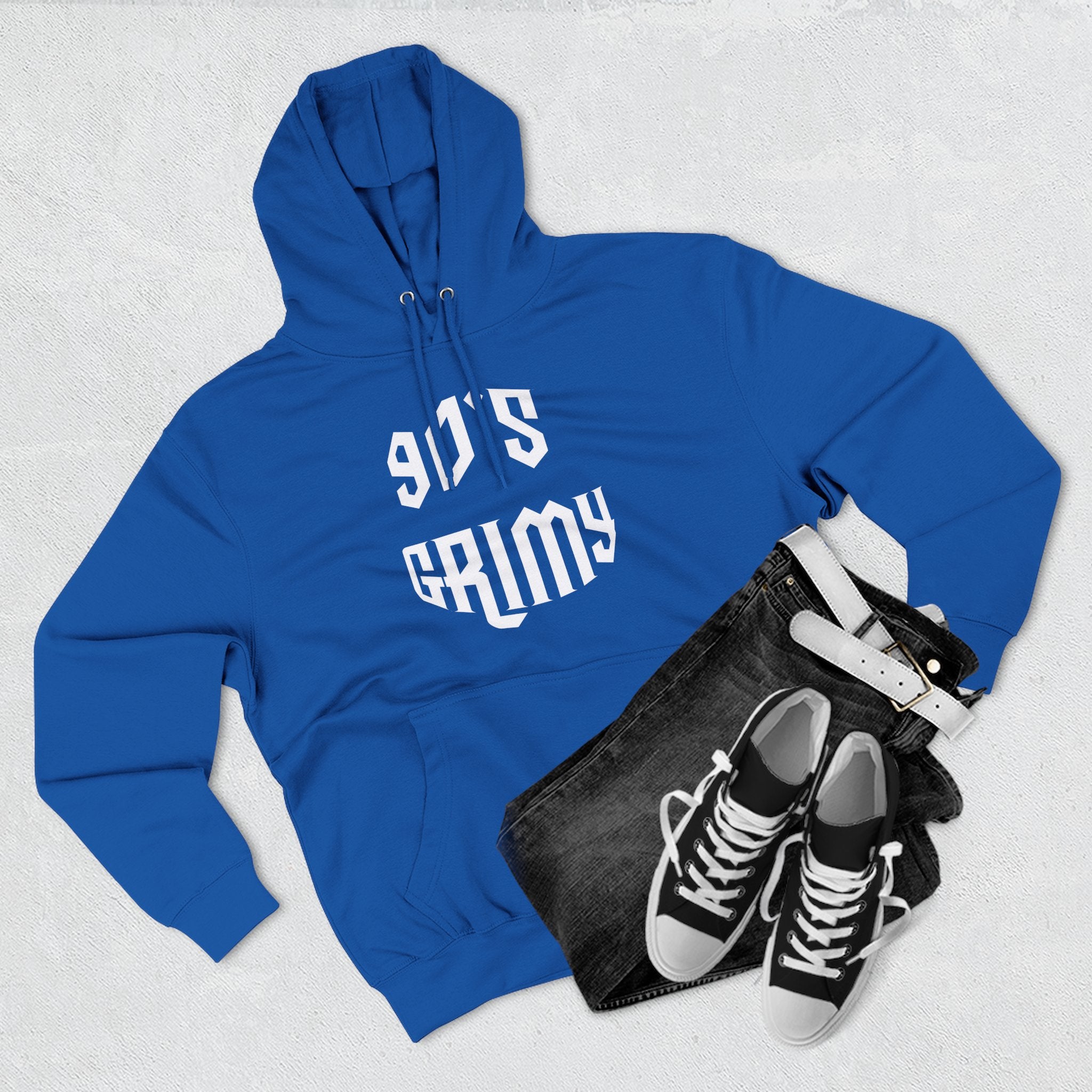 Vintage Streetwear Fleece Pullover 90's Grimy Guys Hoodie