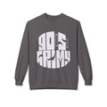 90s Grime Crewneck Sweatshirt — Retro Distorted Logo Pullover