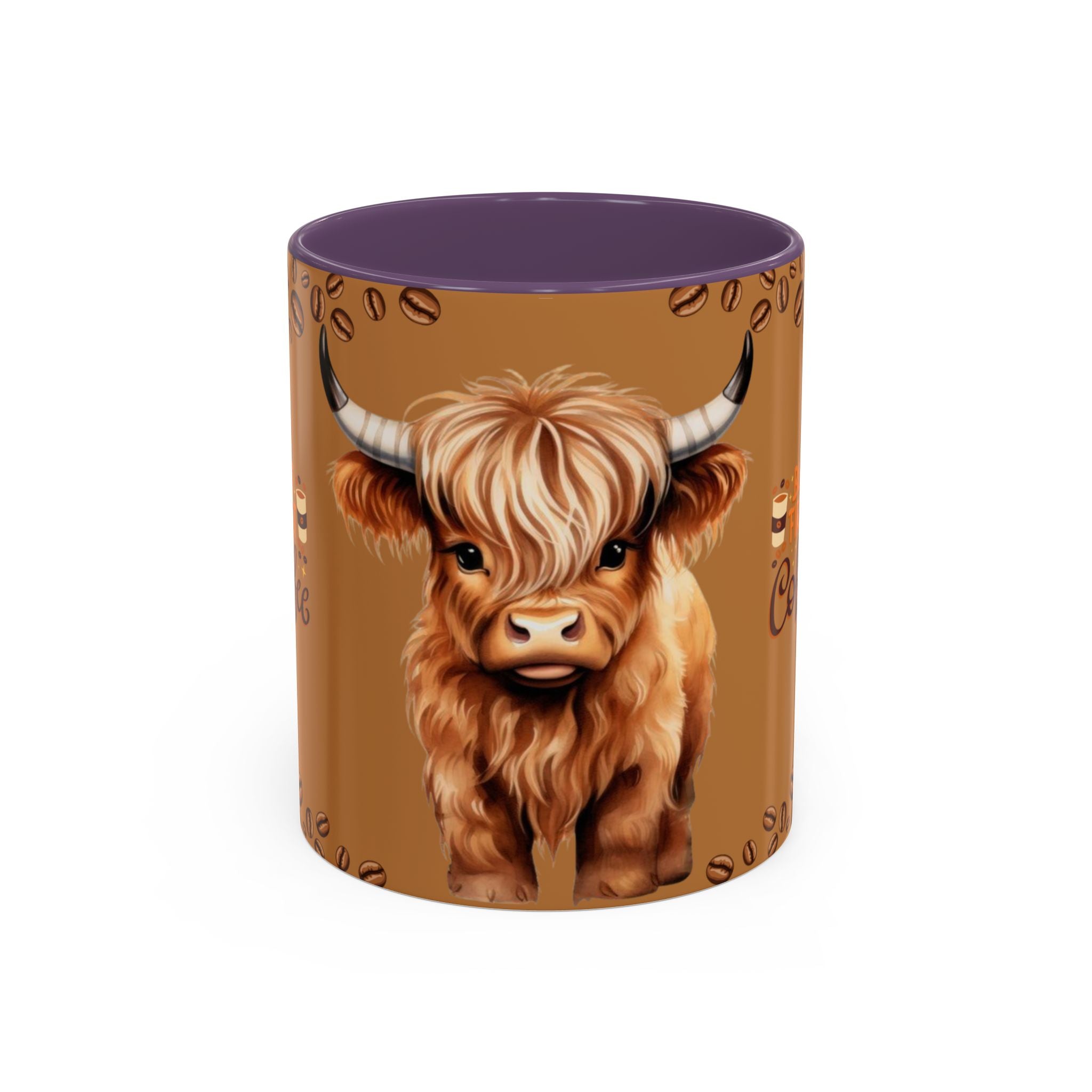 Highland Cow Coffee Mug — 'But First Coffee' Highland Cow Accent Mug (11/15oz)