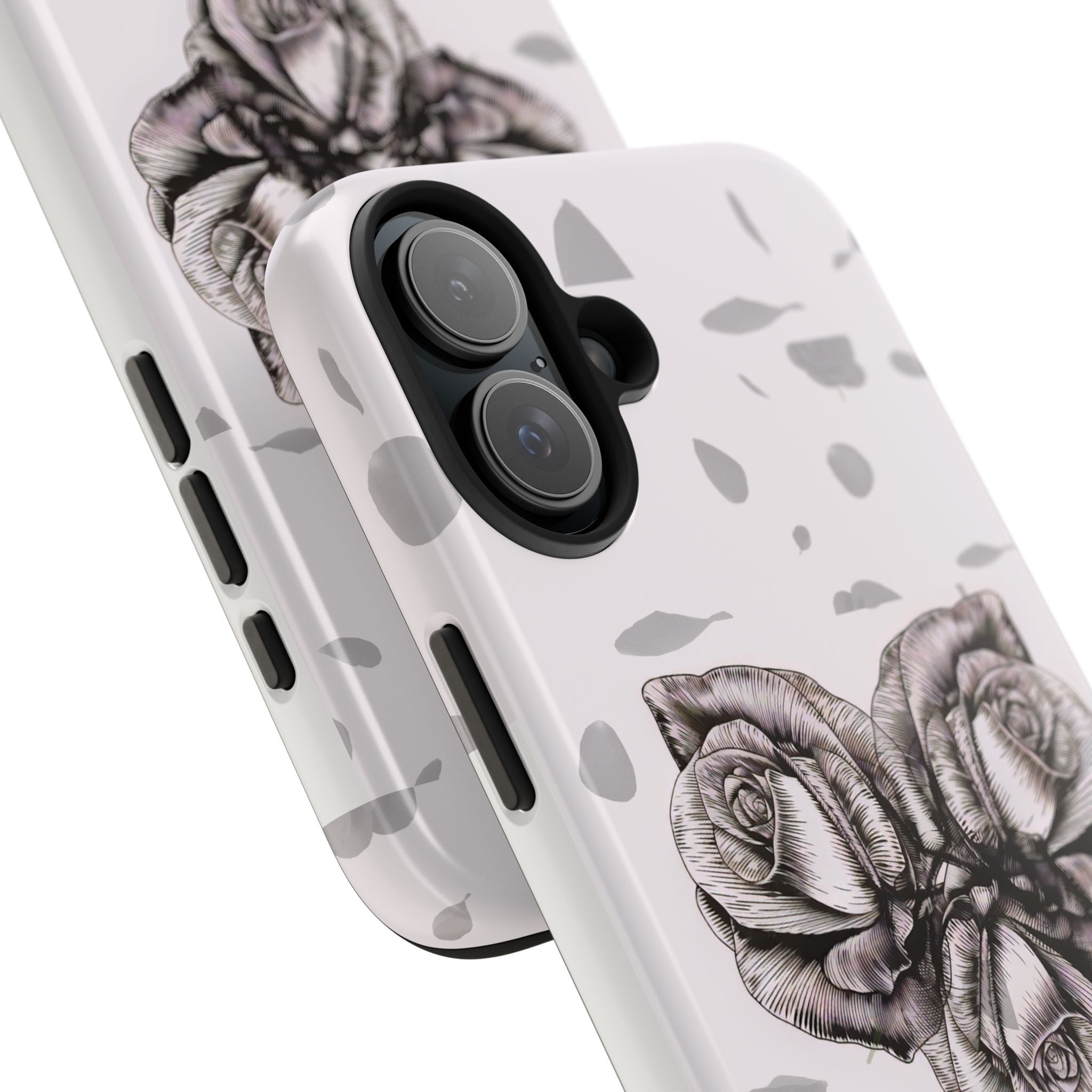 IPhone Phone Case Artistic Floral Tough Phone Cases - Heart Rose Design