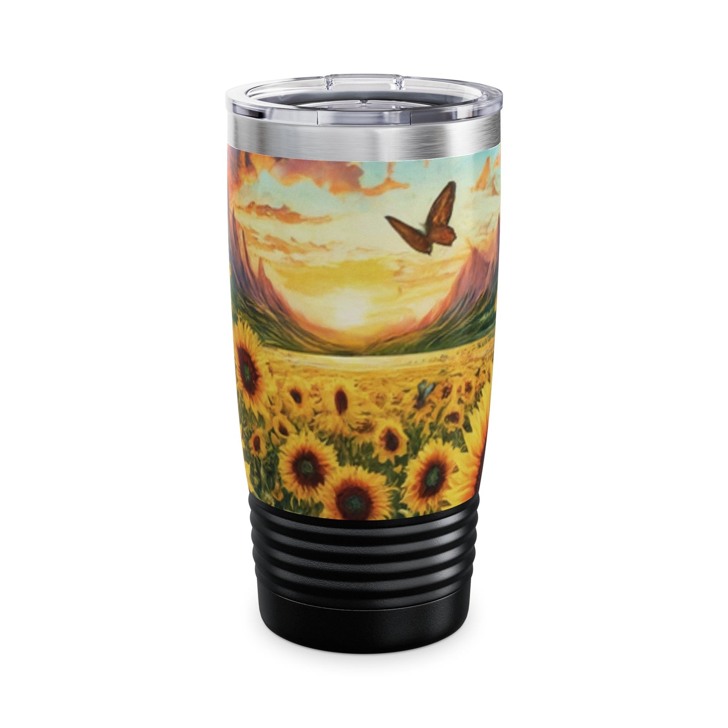 Sunny Days, Hydrated Ways: Sunflower Ringneck Tumbler, 20oz