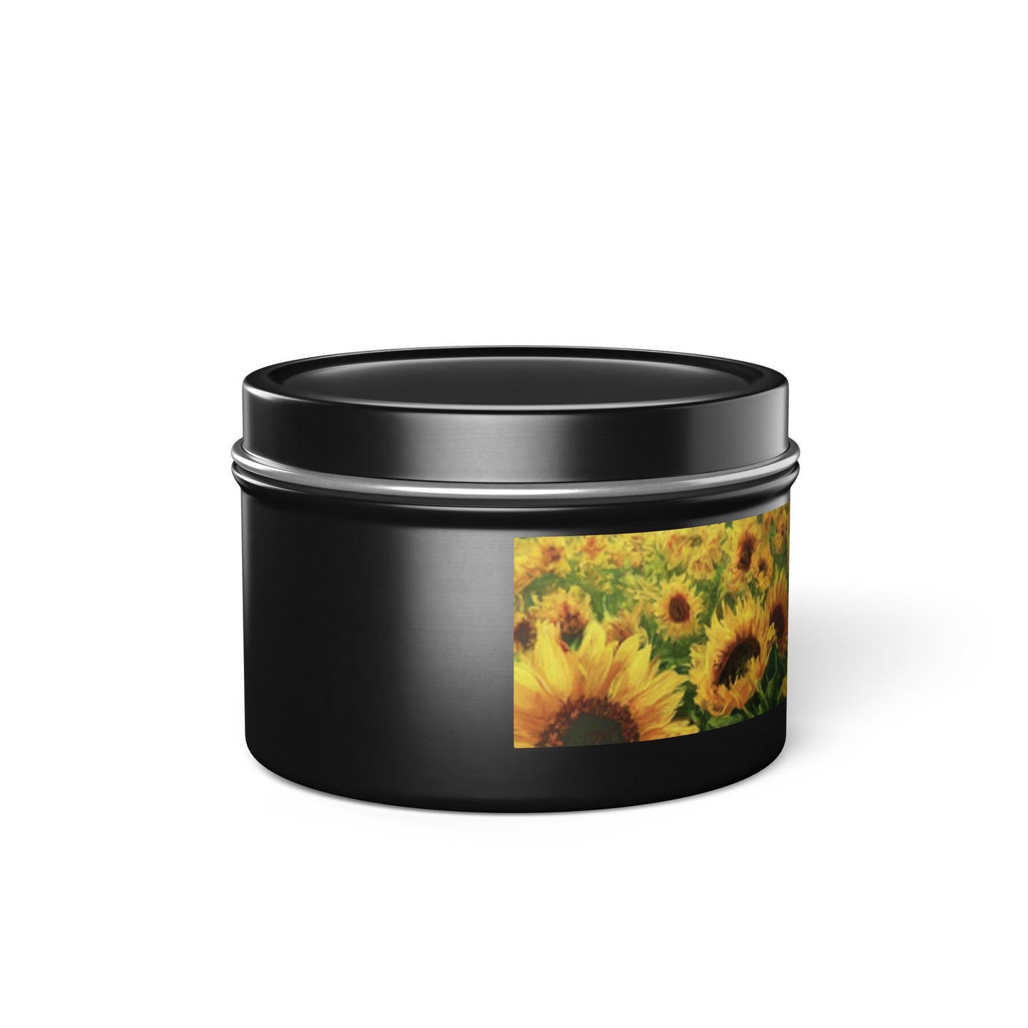 Soothe Your Soul: Sunflower Design Scented Soy Tin Candles