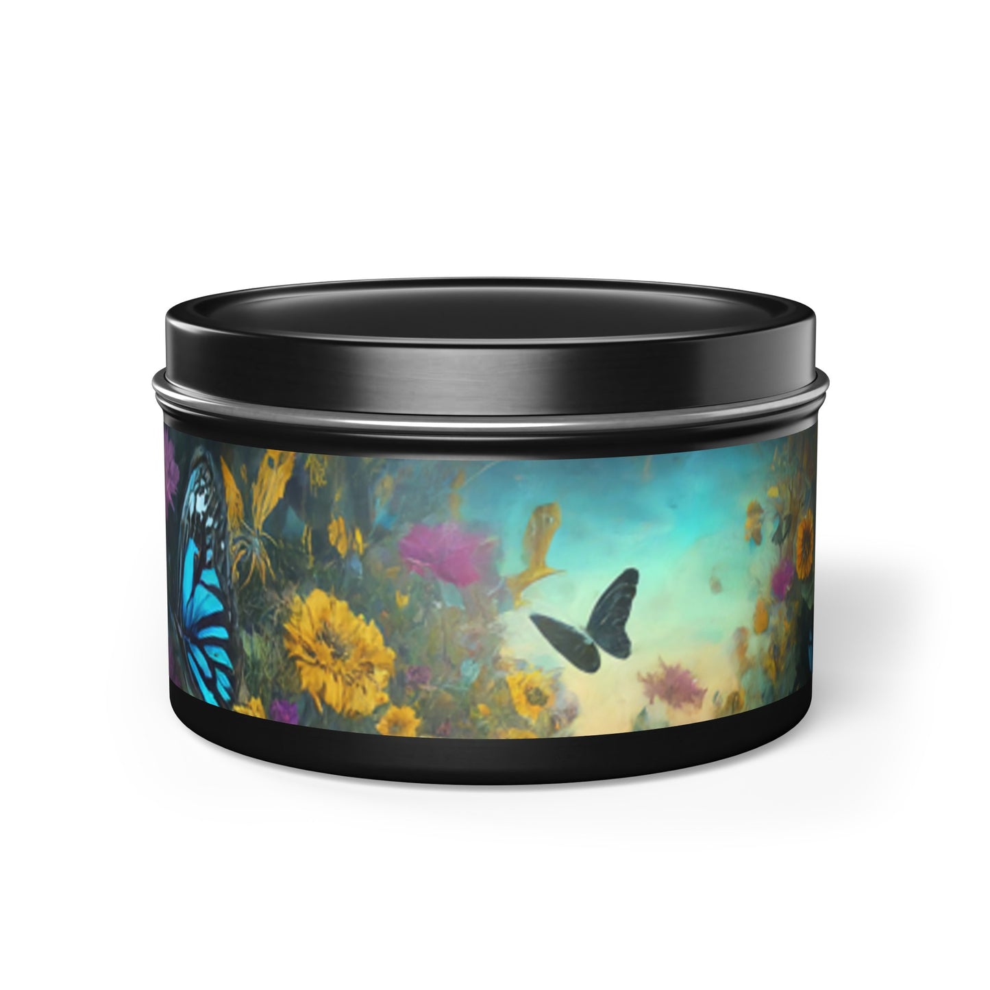 Beautiful Sunflower Design Tin Candles