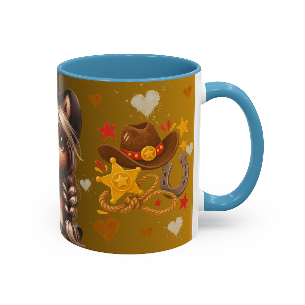 Cowgirl Pony Mug | Accent Coffee Mug 11oz 15oz, Western Cute Horse Design