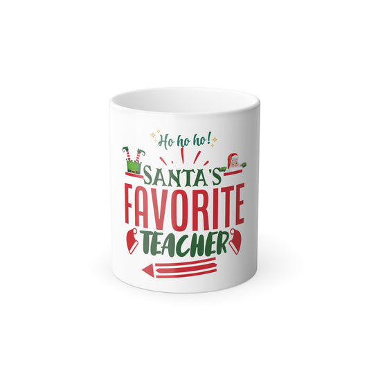 Christmas Gift for "Favorite" Teacher Color Morphing Mug, 11oz