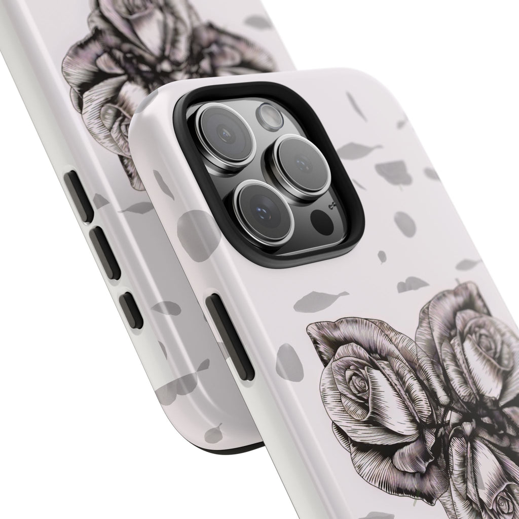 IPhone Phone Case Artistic Floral Tough Phone Cases - Heart Rose Design