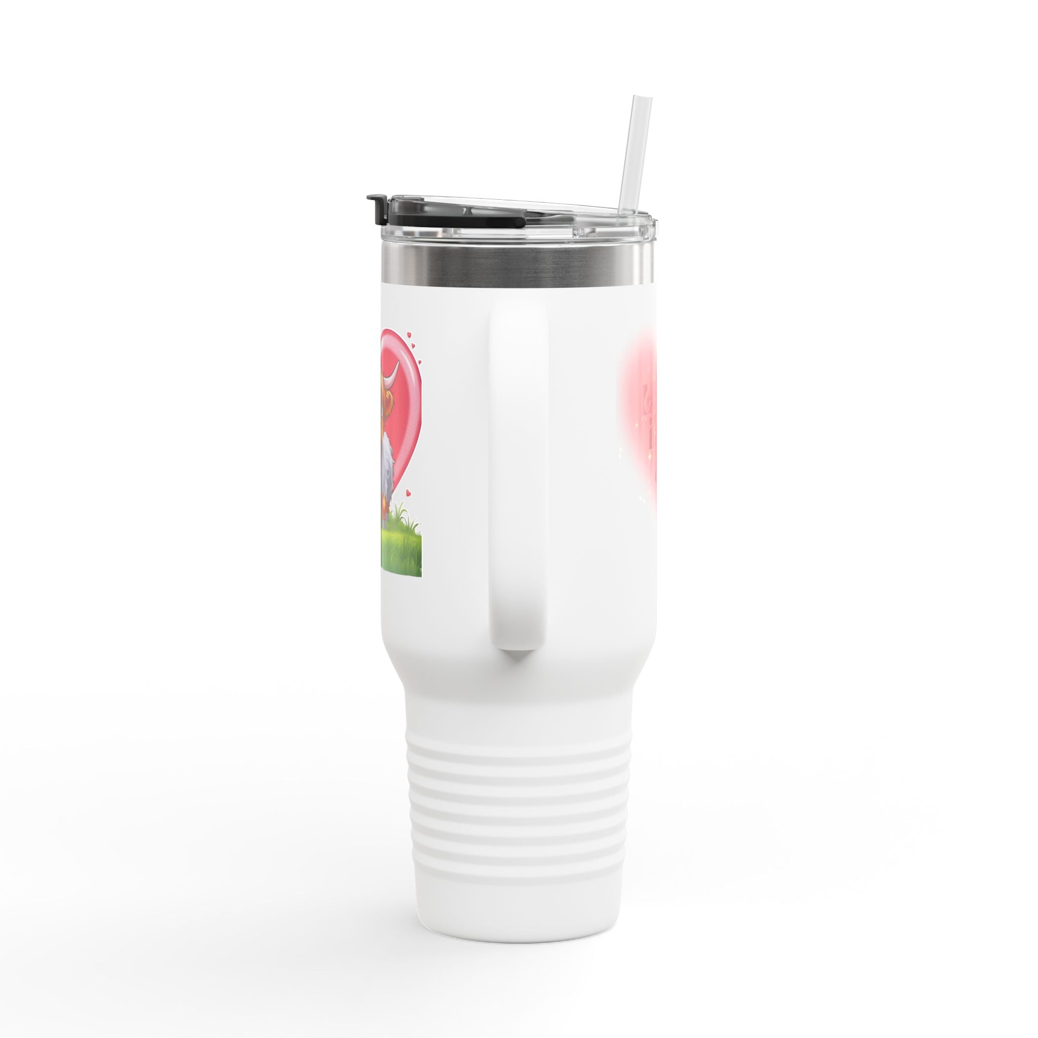 Cute Cow Insulated Travel Mug - 40oz Love Design for Animal Lovers