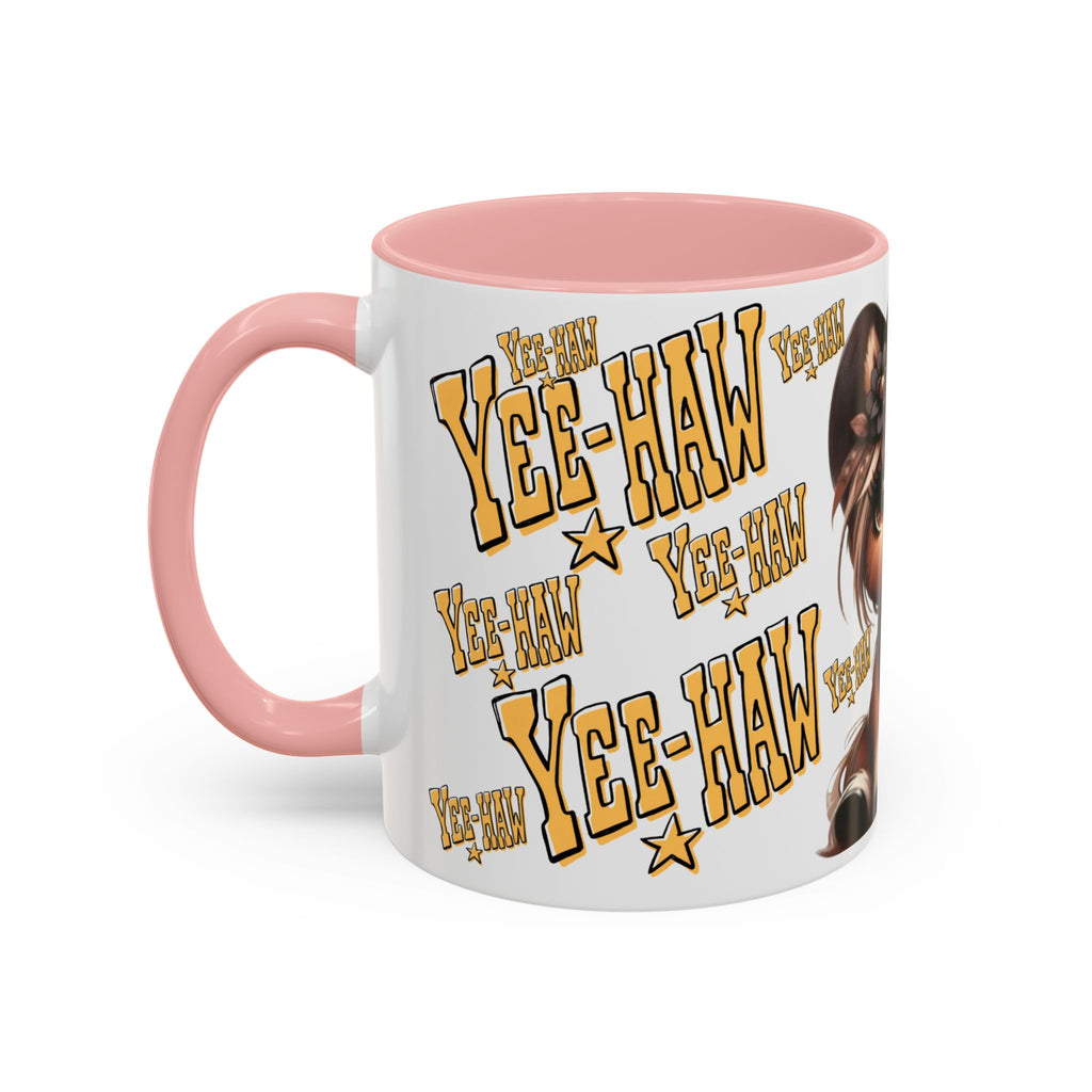 Cowgirl Pony Illustration Mug | Yee-Haw Accent Coffee Mug 11oz/15oz