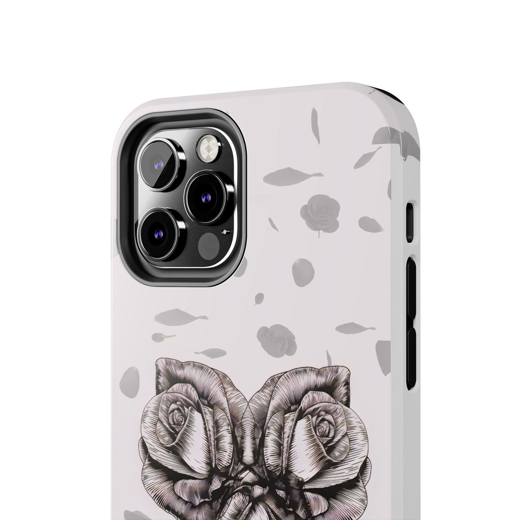IPhone Phone Case Artistic Floral Tough Phone Cases - Heart Rose Design