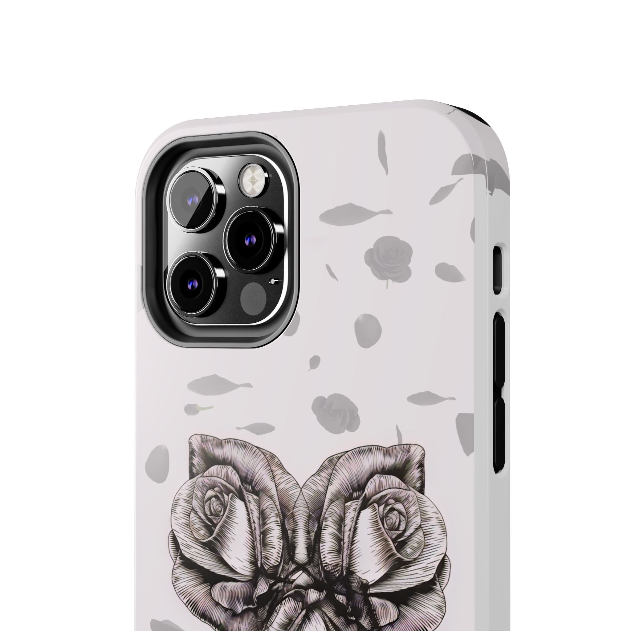 IPhone Phone Case Artistic Floral Tough Phone Cases - Heart Rose Design