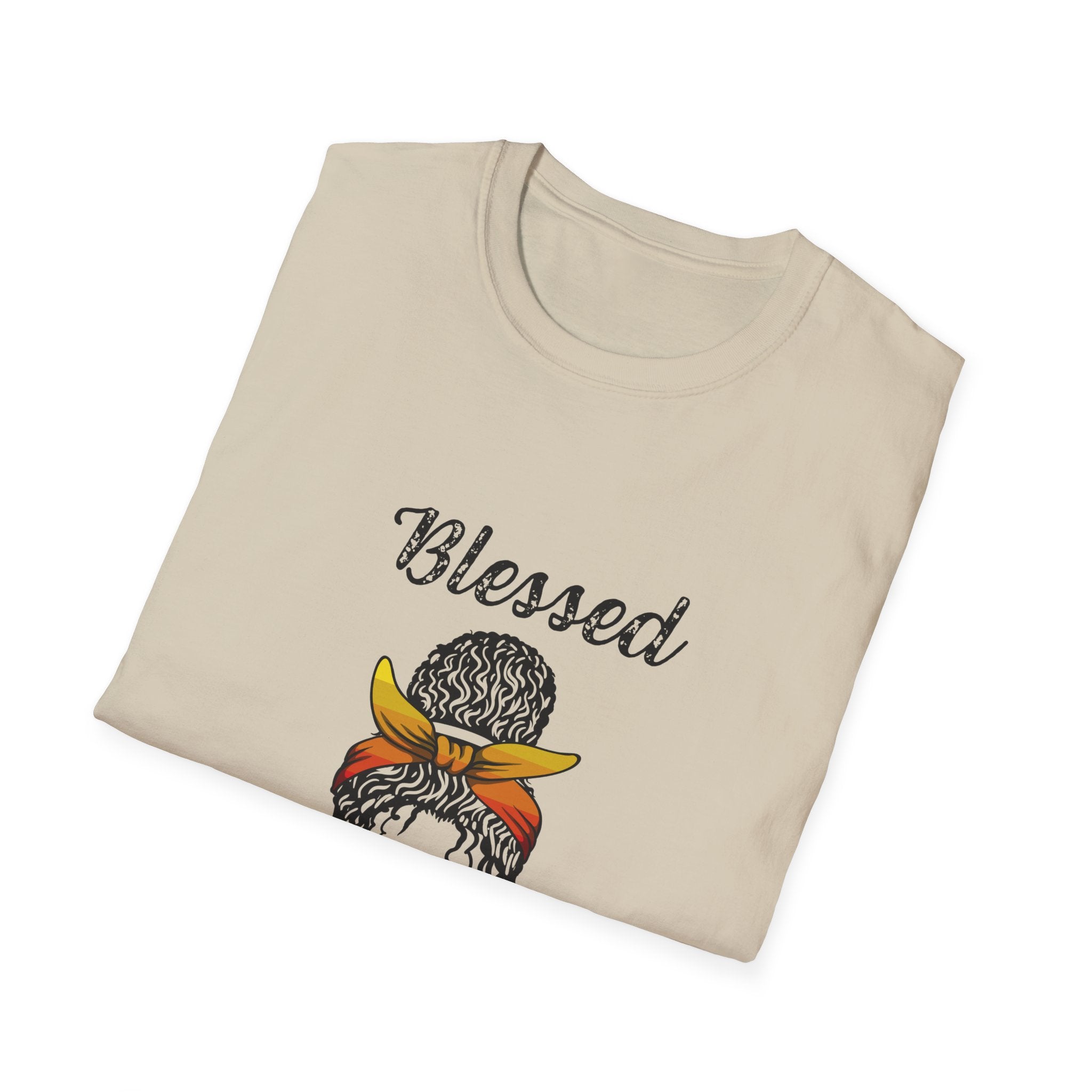 Blessed Stay Beautiful T-Shirt | Messy Bun Bandana Sunglasses